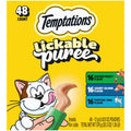 Temptations Creamy Puree Mix-Ups Variety Pack Lickable Cat Treats, 0.42 oz Tubes, 48 pk