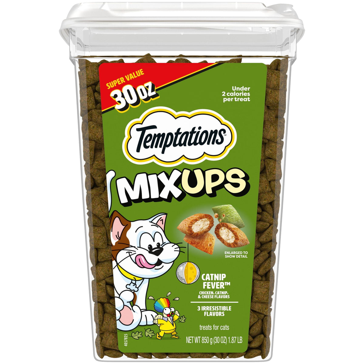 Temptations Mixups Catnip Fever Flavor Crunchy And Soft Treats For Cats, 6.3 Oz Pouch
