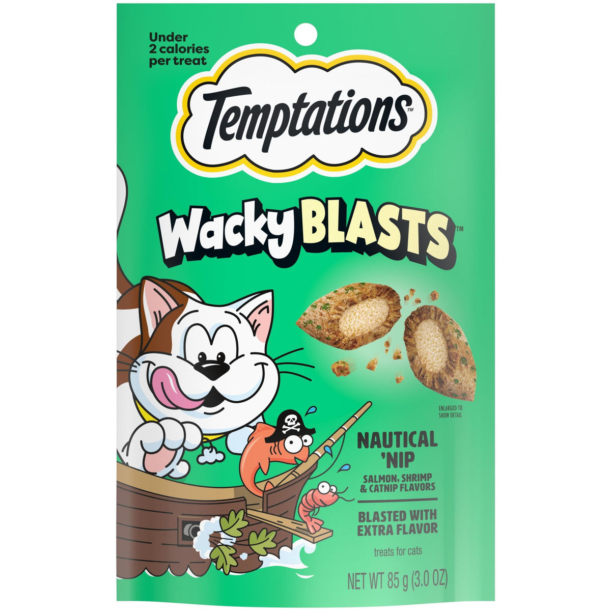 Temptations Cat Treats Wacky Blasts, Nautical ‘Nip Flavor, 3 oz. Pouch (12 pack)