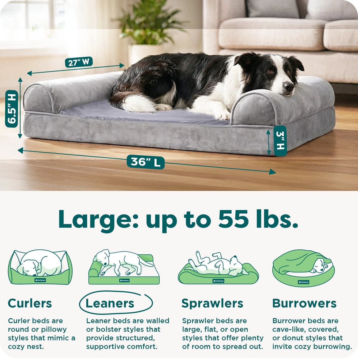 FH Faux Fur & Velvet Sofa - JM-Dark Sage