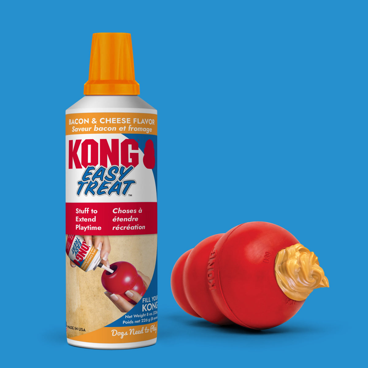 KONG® Stuff' N Easy Treat Easy Nozzle Control Dog Treat, Peanut Butter, 8 Ounces