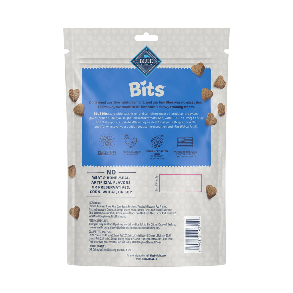 Blue Buffalo Bits Soft Dog Treats for Training, Enhanced with DHA, 19-oz. Bag