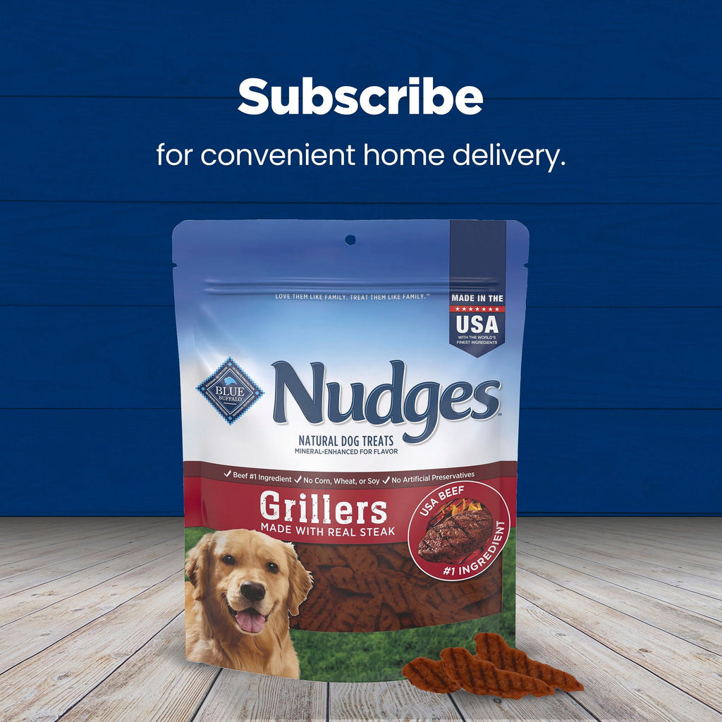Blue Buffalo Nudges Grillers, Natural Dog Treats, Steak, 12oz Bag