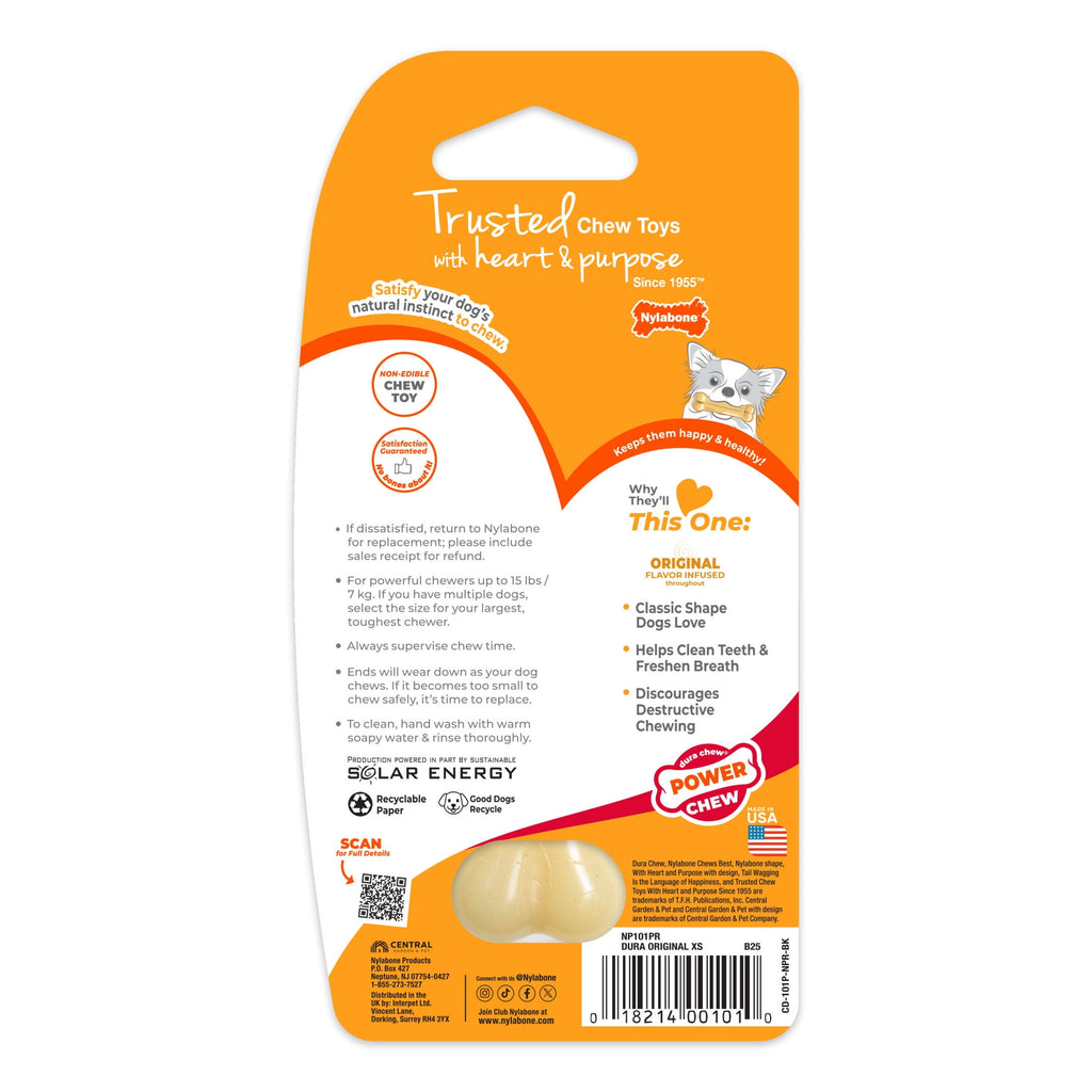 Nylabone Power Chew Original Bone Dog Toy, Dog Chew Toy, Original Flavor, Large, 1 Count