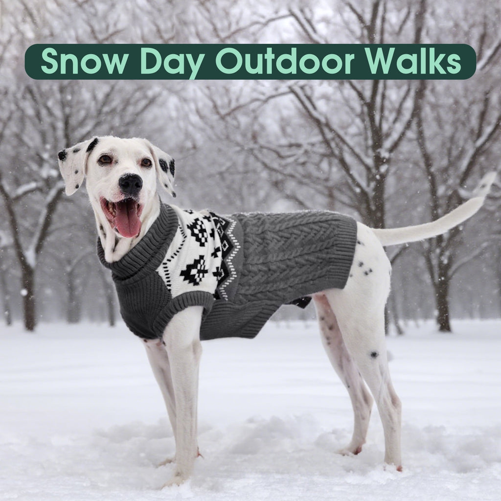 Kuoser Winter Dog Sweater, Sleeveless Doggy Clothes, Warm and Cozy Turtleneck Sweater for Dogs, Red, M