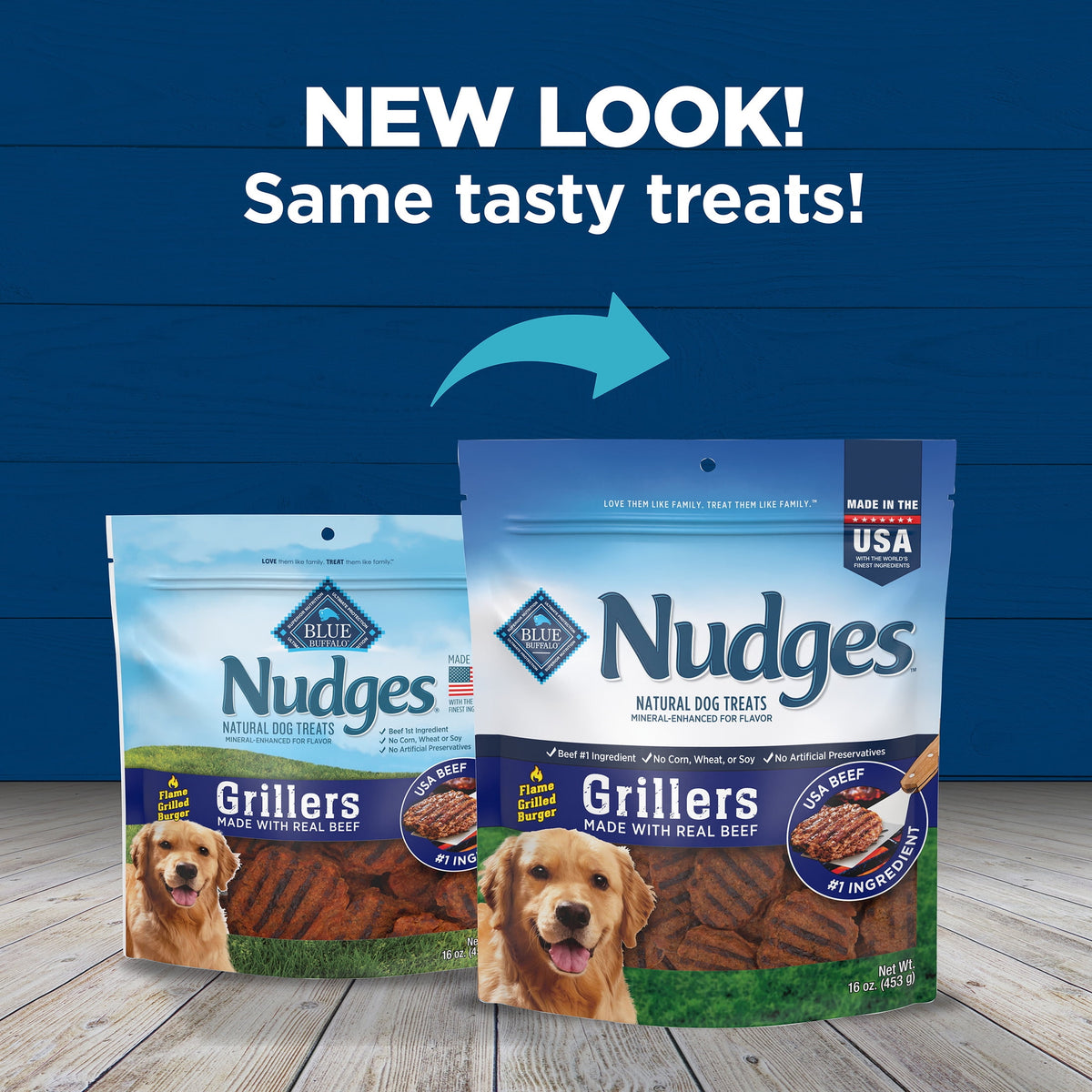 Blue Buffalo Nudges Grillers, Natural Dog Treats, Beef, 28oz Bag