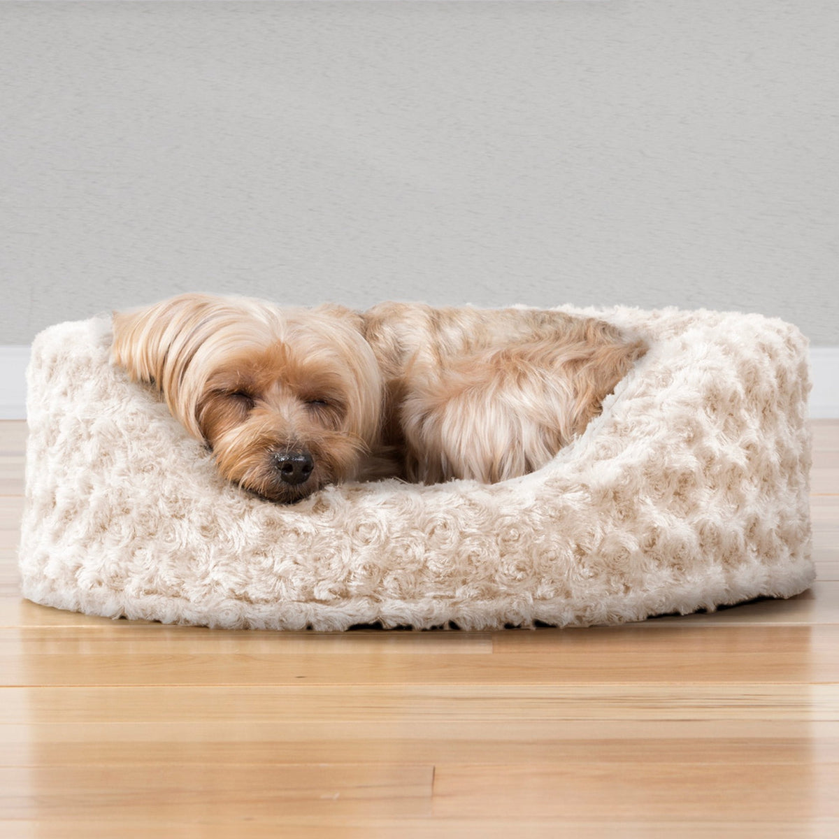 FurHaven Pet Products Ultra Plush Oval Pet Bed for Dogs & Cats - Gray, Small