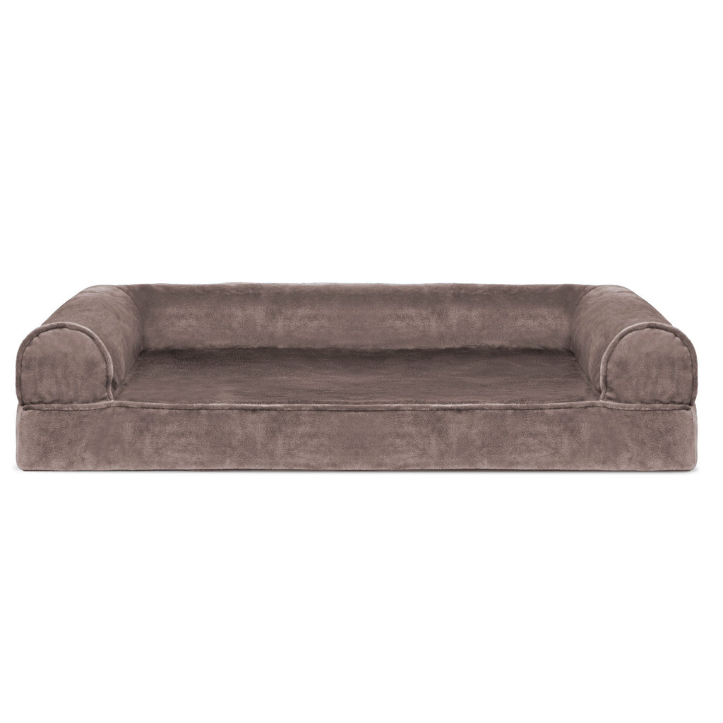 FH Faux Fur & Velvet Sofa - JM-Dark Sage