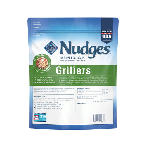 Blue Buffalo Nudges Grillers, Natural Dog Treats, Chicken, 28oz Bag