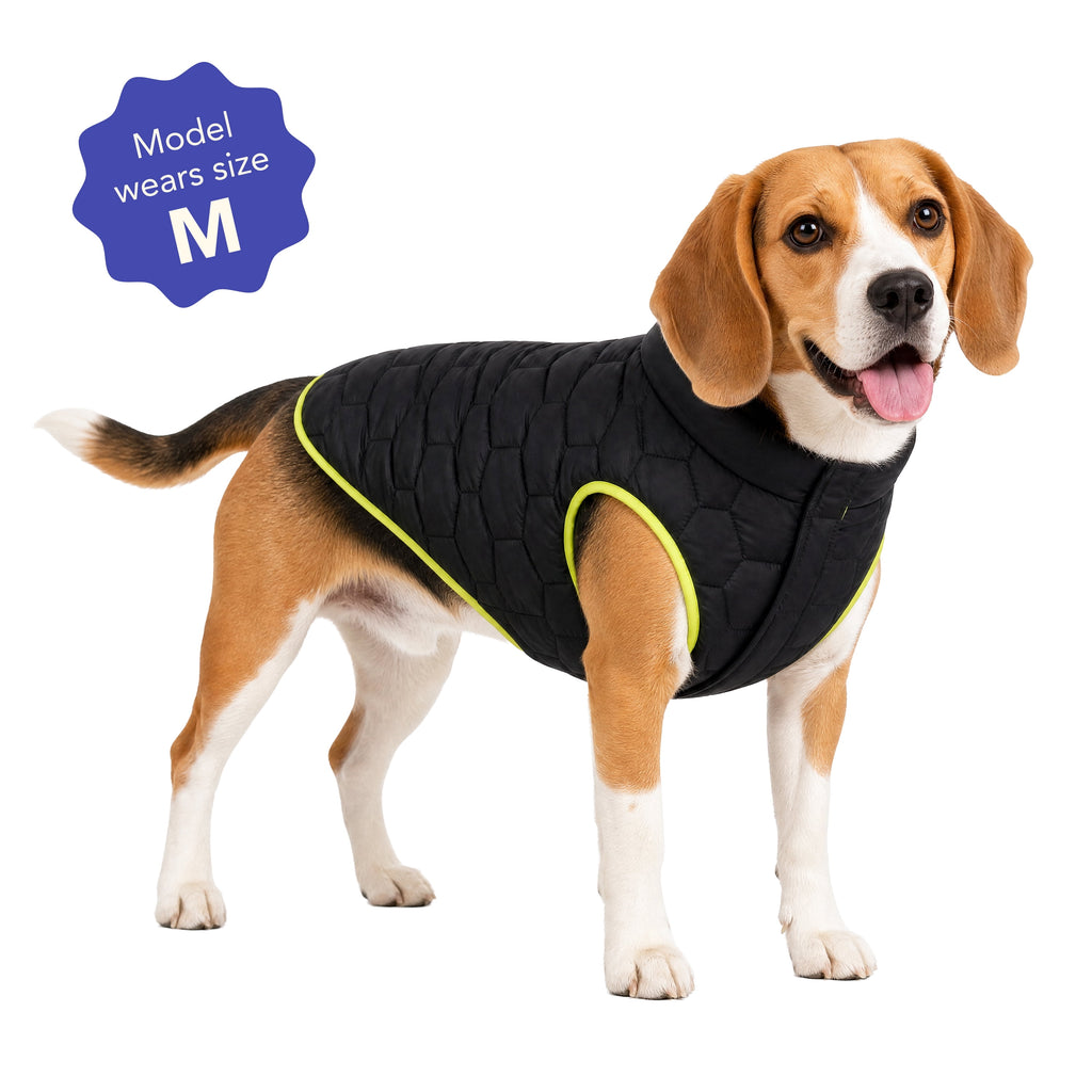 Oodles Quilted Fall Puffer Dog Jacket, Pink, Small