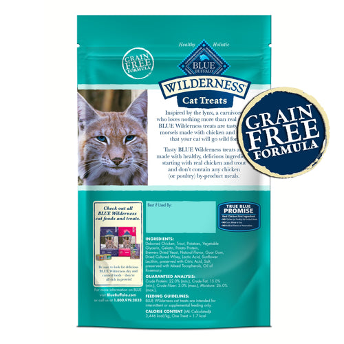 Blue Buffalo Wilderness Soft Cat Treats, Chicken & Trout Recipe, 2-oz. Bag