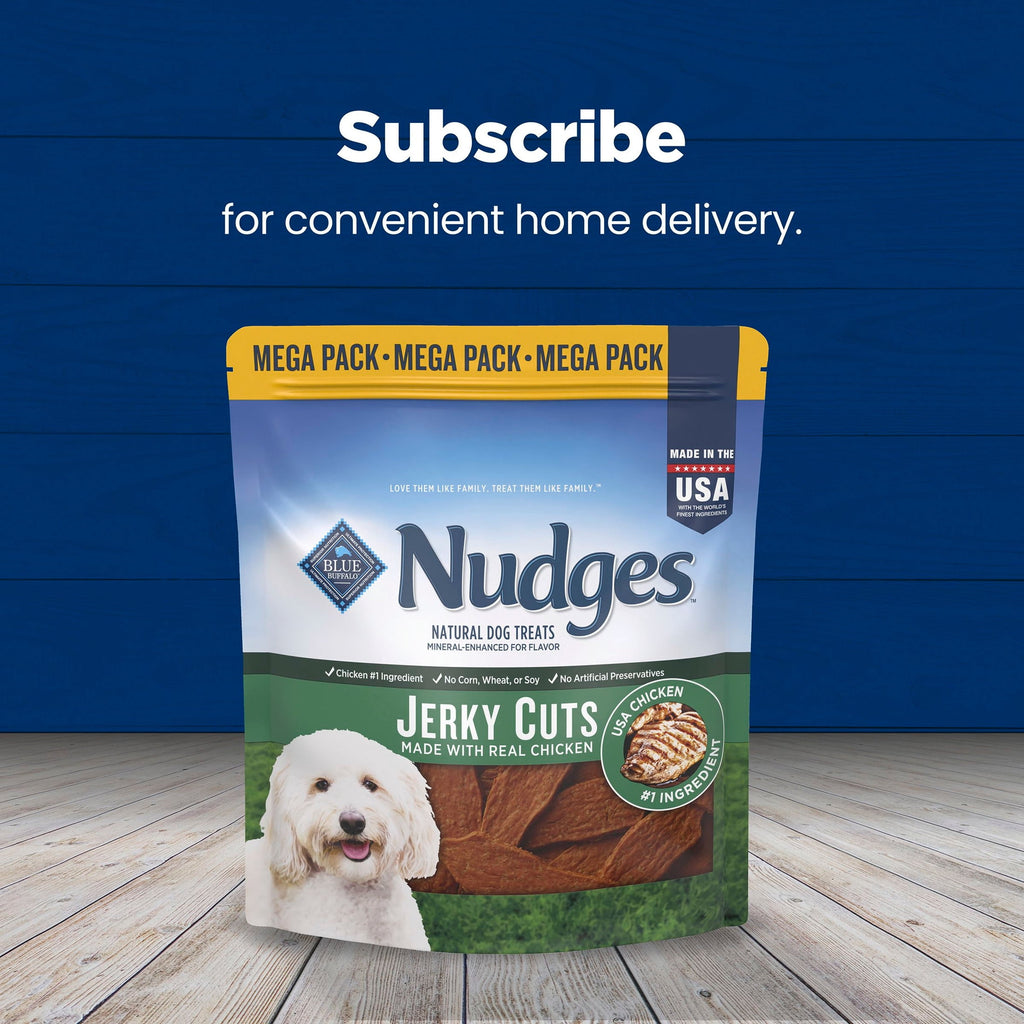 Blue Buffalo Nudges Jerky Cuts, Natural Dog Treats, Chicken Jerky, 28oz Bag