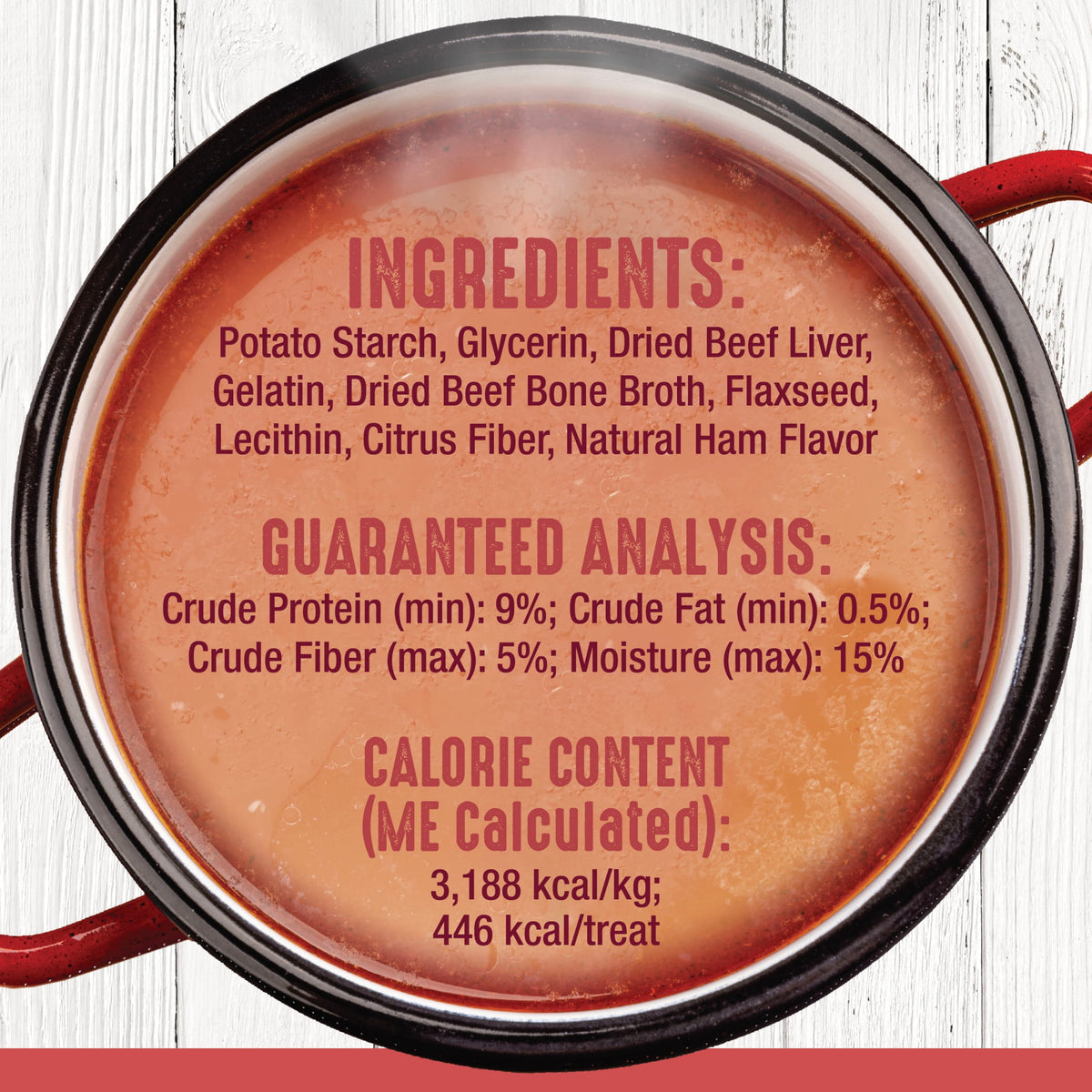 Nylabone Broth Bones Natural Dog Treats for Dogs, Bone Broth Dog Bones, Ham Flavor, For Large Dogs (1 Count)