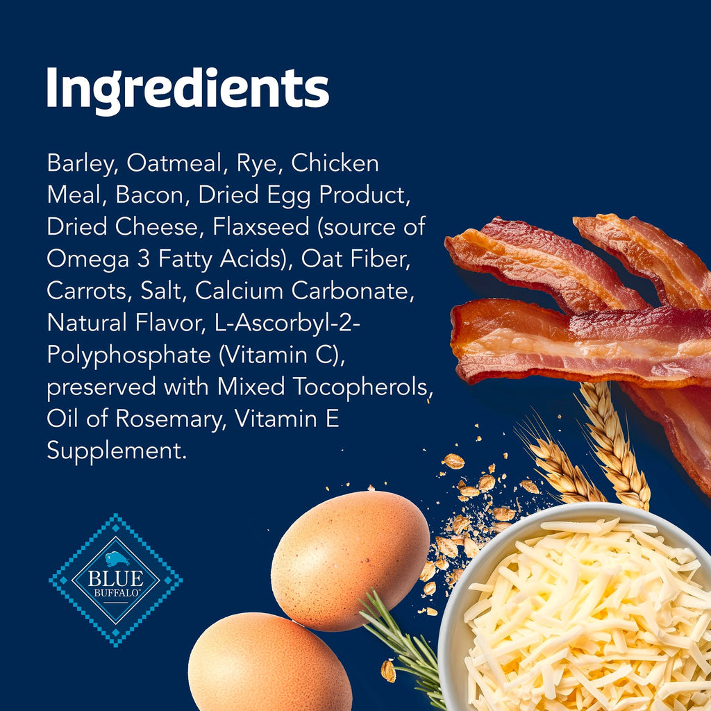 Blue Buffalo Health Bars Crunchy Dog Biscuits, Bacon, Egg & Cheese, 32-oz Bag