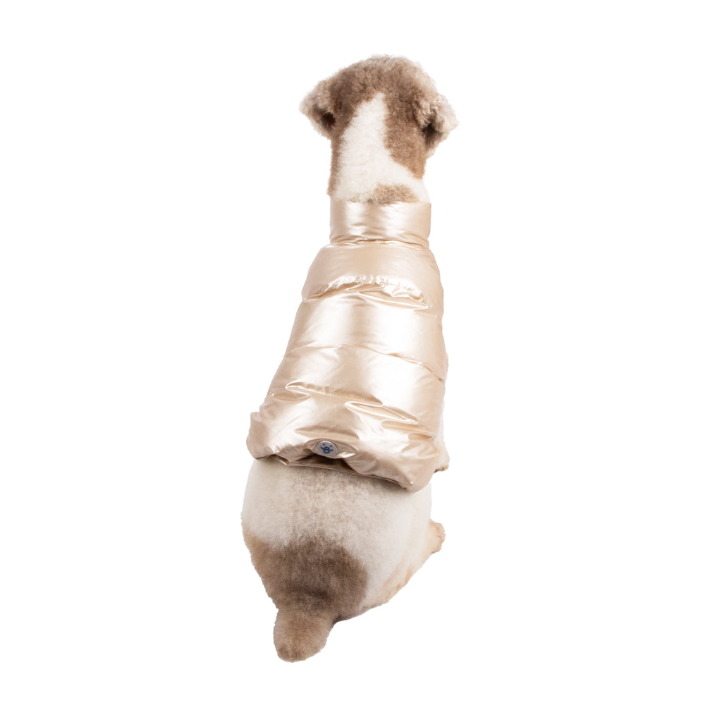 Oodles Quilted Fall Puffer Dog Jacket, Pink, Small