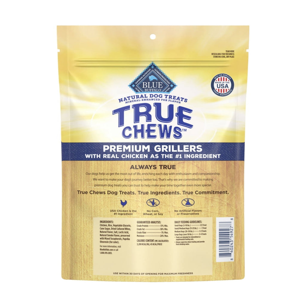 Blue Buffalo True Chews Premium Grillers Dog Treats, Chicken, 12-oz Bag
