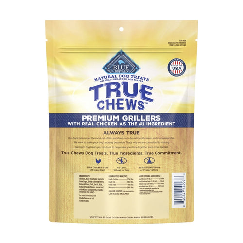 Blue Buffalo True Chews Premium Grillers Dog Treats, Chicken, 12-oz Bag