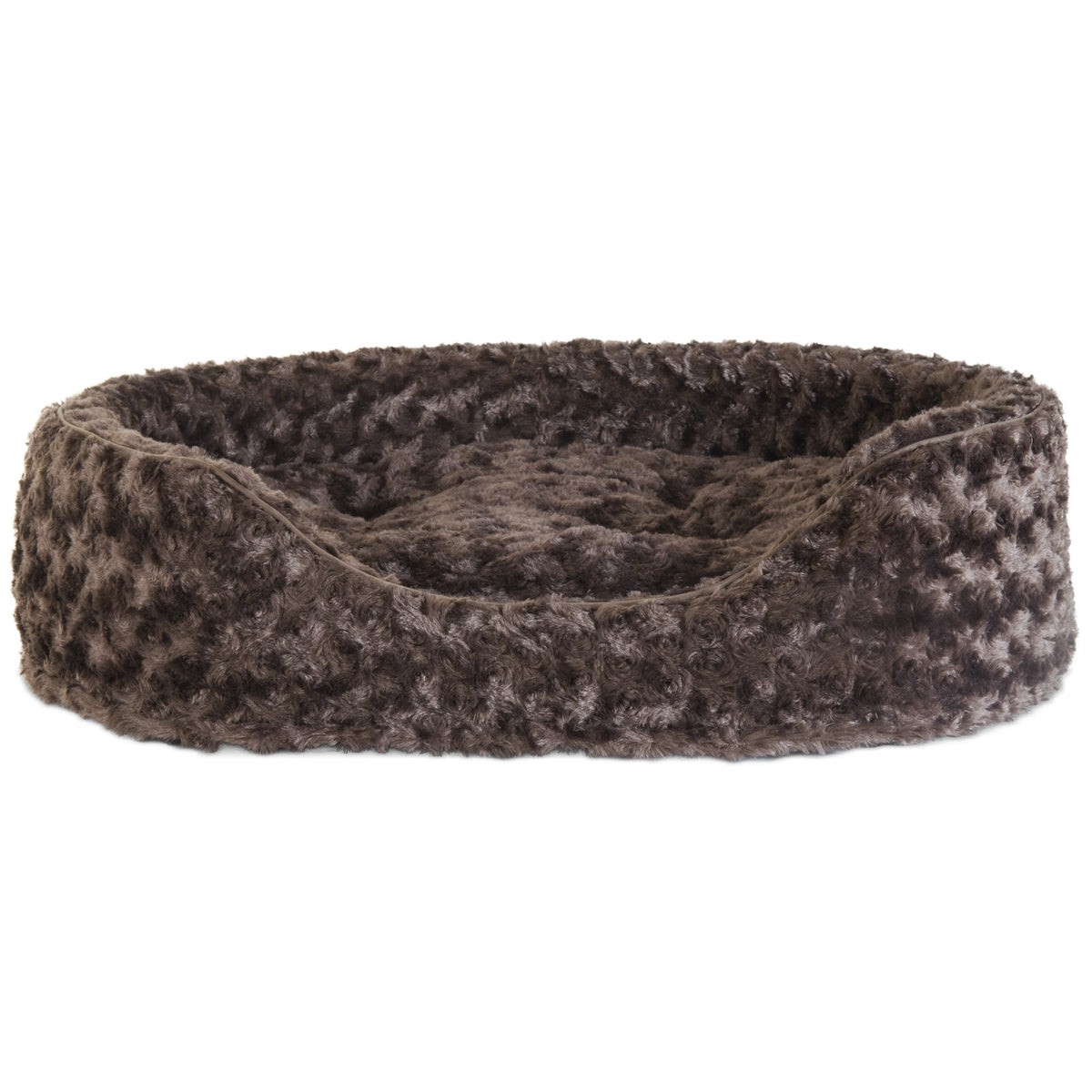 FurHaven Pet Products Ultra Plush Oval Pet Bed for Dogs & Cats - Gray, Small