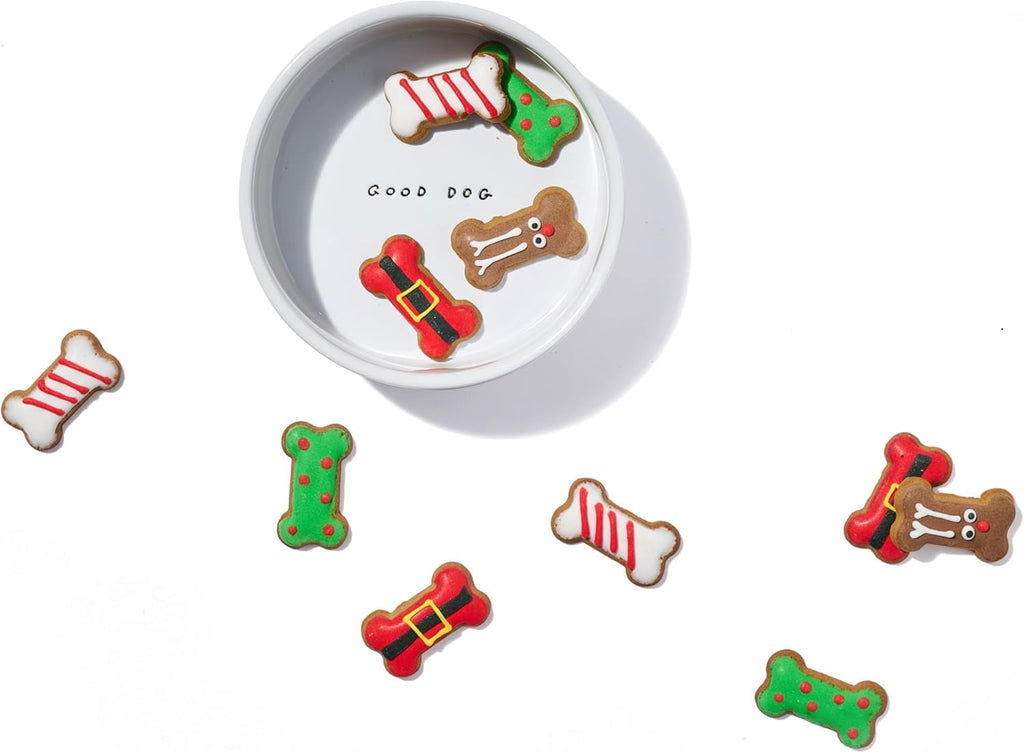 Thoughtfully 24 Days of Christmas Dog Advent Calendar 2024, Gingerbread Baked Dog Treats, Individually Wrapped Bone Shapes, 24 Count