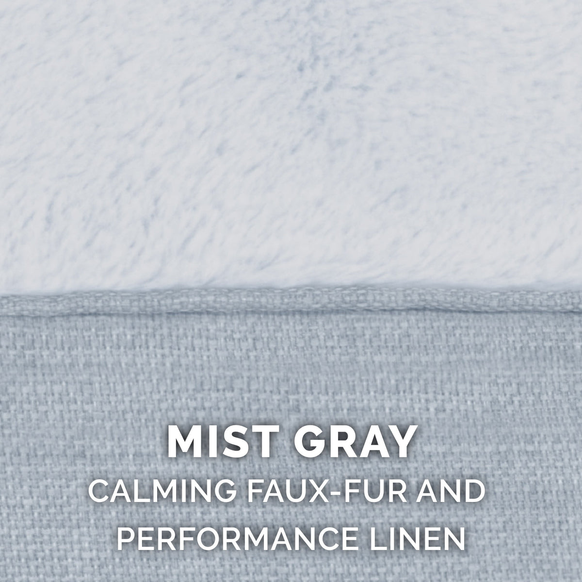 FurHaven Plush & Performance Linen Hooded Donut Pet Bed for Dogs & Cats - Mist Gray, Small - 24"