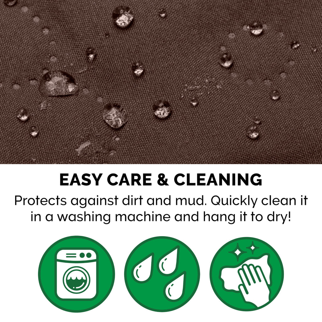 FurHaven Pawprint Non-Skid Sofa and Chair Furniture Protector for Dogs and Cats - Sofa, Dark Brown