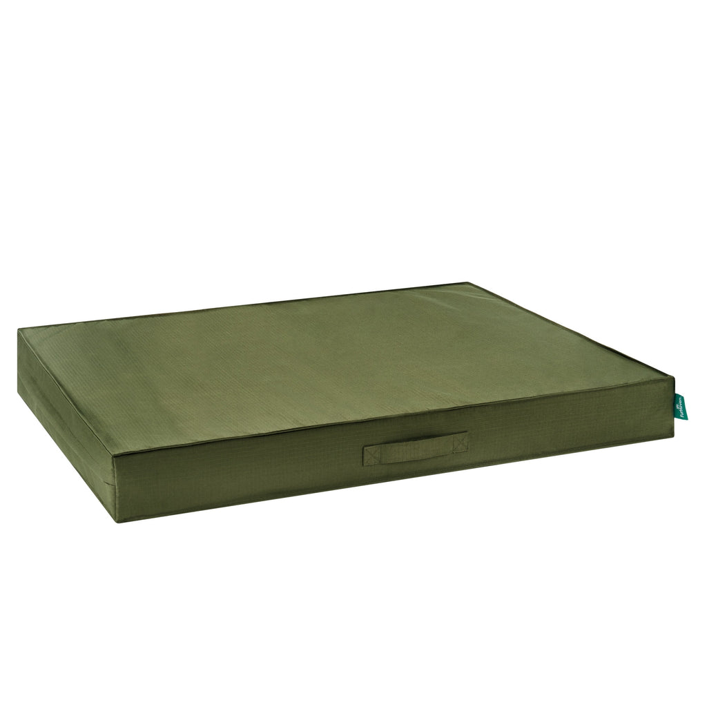 FurHaven Grid Indoor-Outdoor Cooling Memory Foam Deluxe Mattress for Dogs and Cats - Olivine, Medium