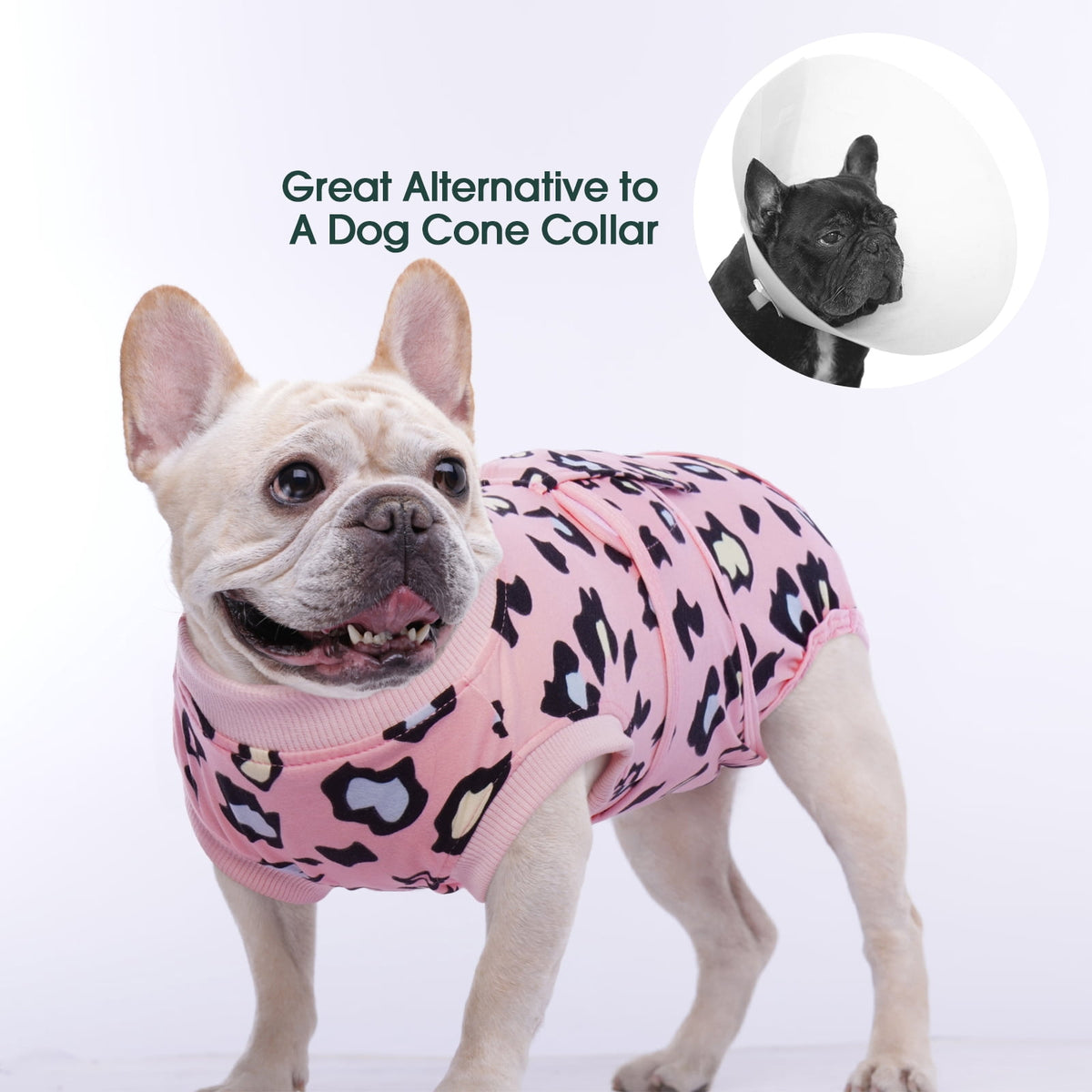 Kuoser Dog Recovery Suit after Surgery, Professional Surgical Onesie for Male Female Dogs, Soft Pet Surgery Suit for Abdominal Wounds Skin Disease, Purple Leopard, XL