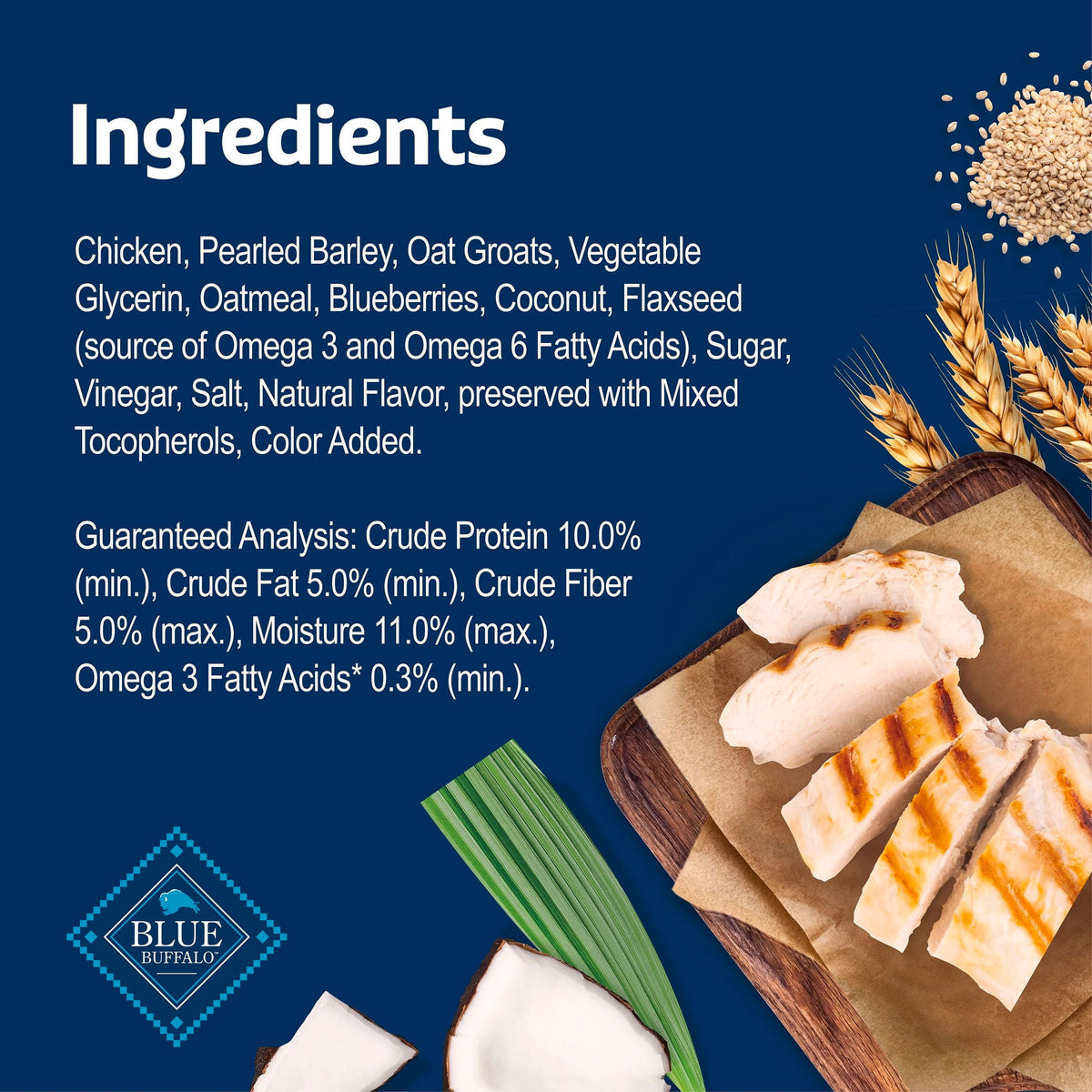 Blue Buffalo Soft & Chewy Health Bars Baked with Real Chicken & Coconut, 9 oz. Bag