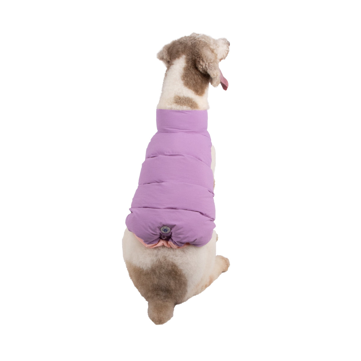 Oodles Quilted Fall Puffer Dog Jacket, Pink, Small
