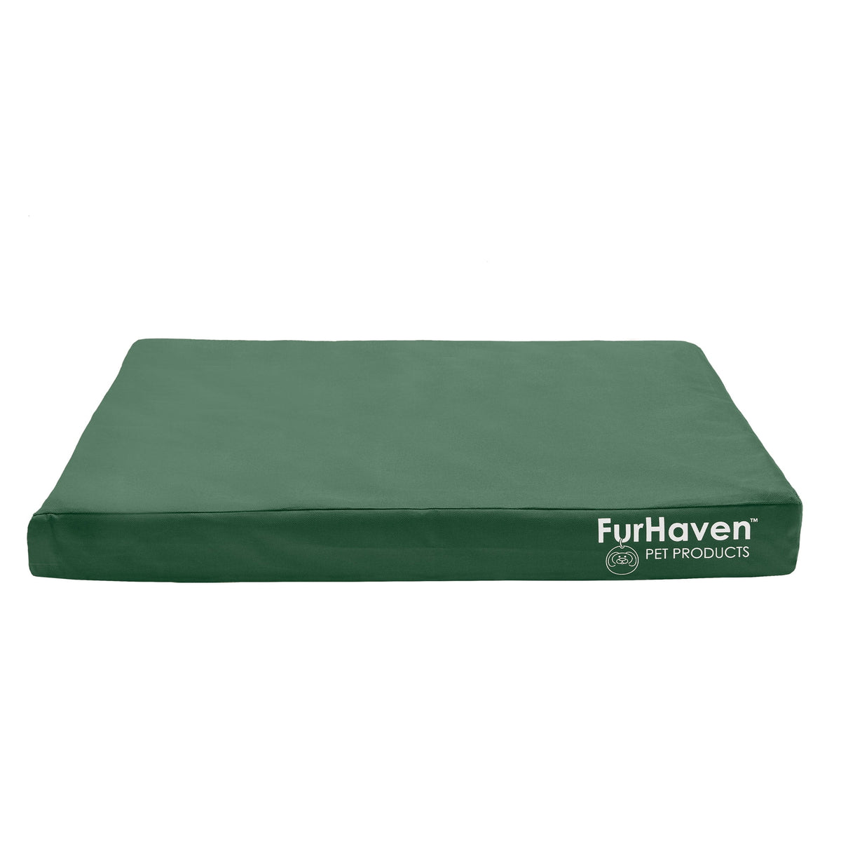 FurHaven Coated Oxford Indoor/Outdoor Deluxe Orthopedic Mattress Pet Bed, Stone Gray, Medium, 1 Count