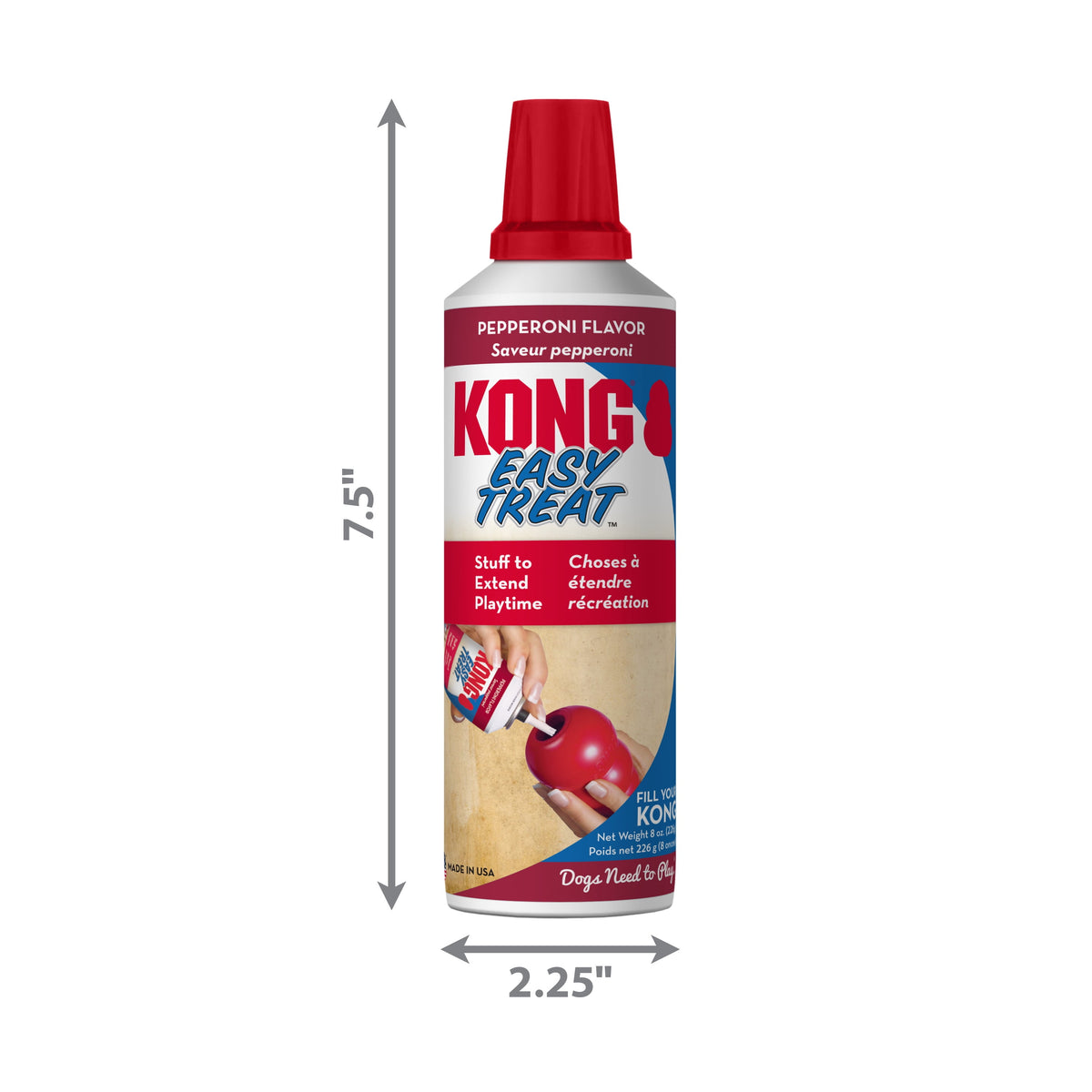 KONG® Stuff' N Easy Treat Easy Nozzle Control Dog Treat, Peanut Butter, 8 Ounces