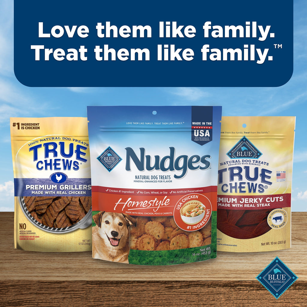 Blue Buffalo Nudges, Natural Dog Treats, Chicken Pot Pie Recipe, 28oz Bag
