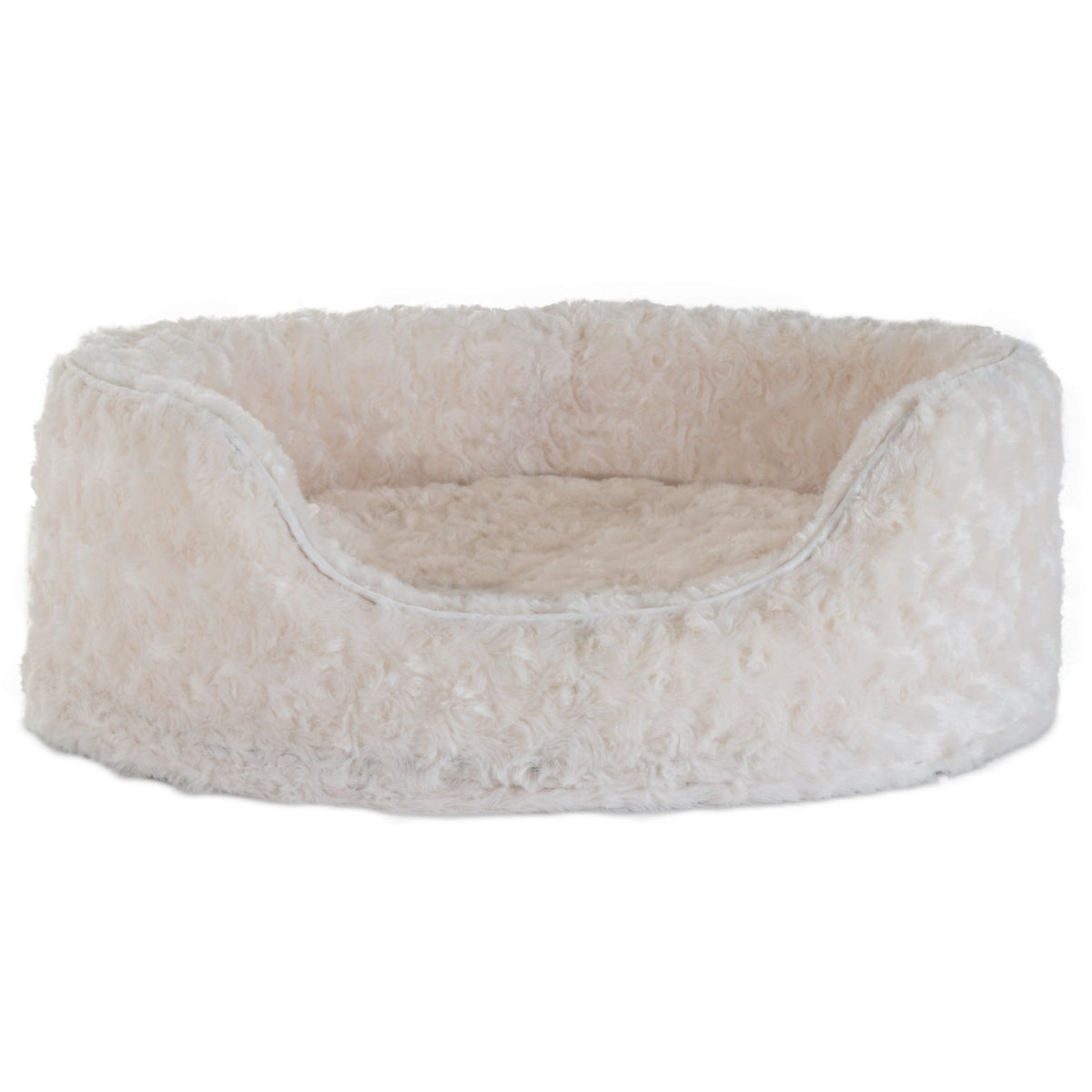 FurHaven Pet Products Ultra Plush Oval Pet Bed for Dogs & Cats - Gray, Small