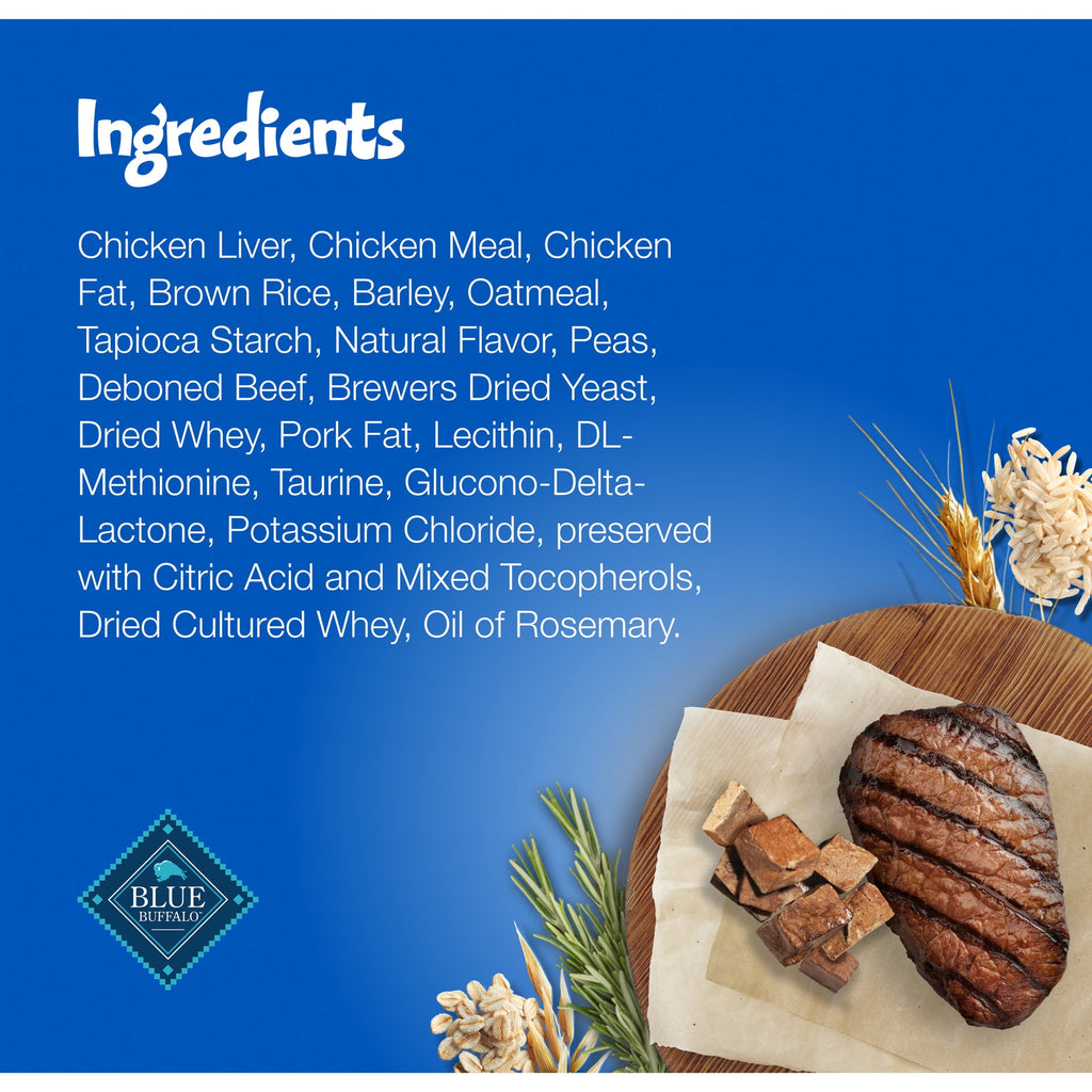 Blue Buffalo Bursts Crunchy & Creamy Cat Dry Treats, Great for Training, Liver & Beef, 5-oz. Bag
