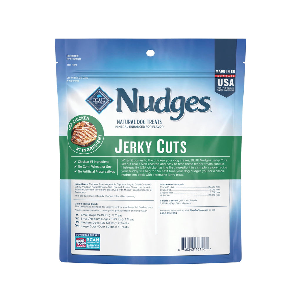 Blue Buffalo Nudges Jerky Cuts, Natural Dog Treats, Chicken Jerky, 28oz Bag