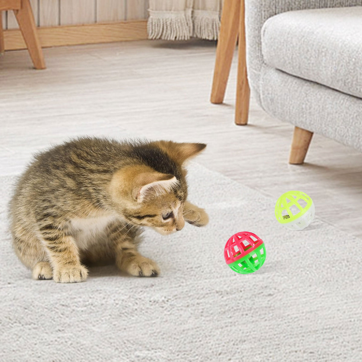 Semfri Cat Toys Tunnels Collapsible Pets Cat Jungle Tunnels Kitty Toys Balls